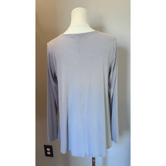 Eileen Fisher Long Sleeve Blue/Grey Top Tunic Size Small - Picture 7 of 11